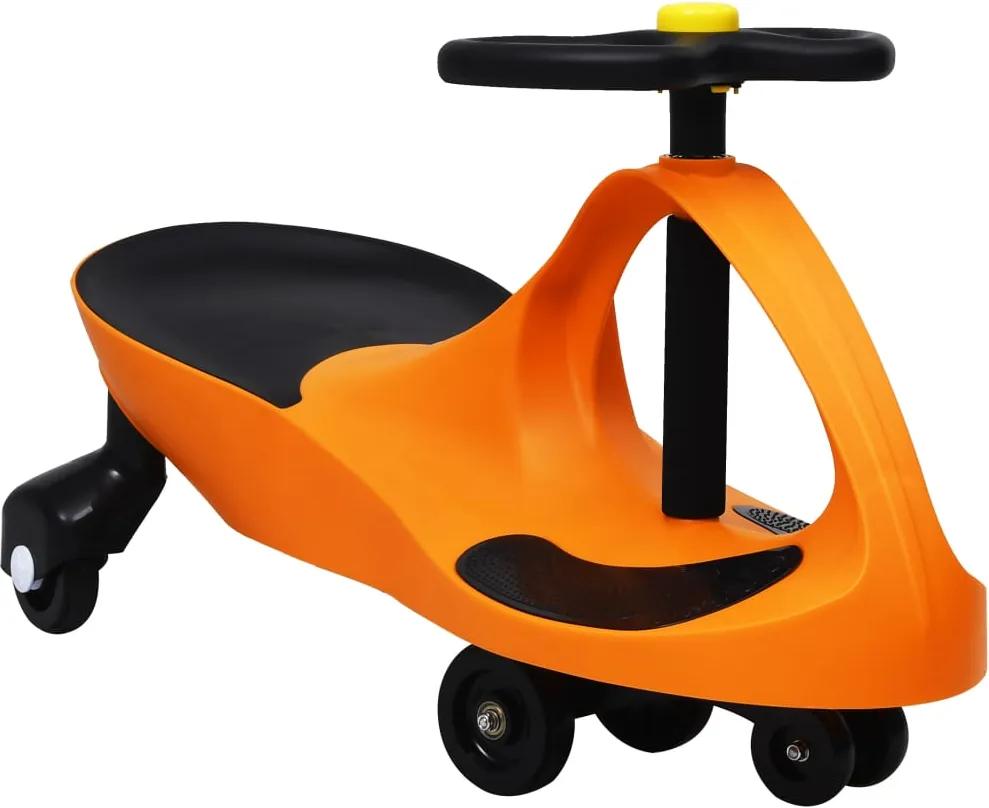 Triciclo sem pedais com buzina laranja