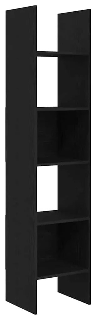 Gabinete de Livros Carvalho preto 40 x 35 x 180 cm