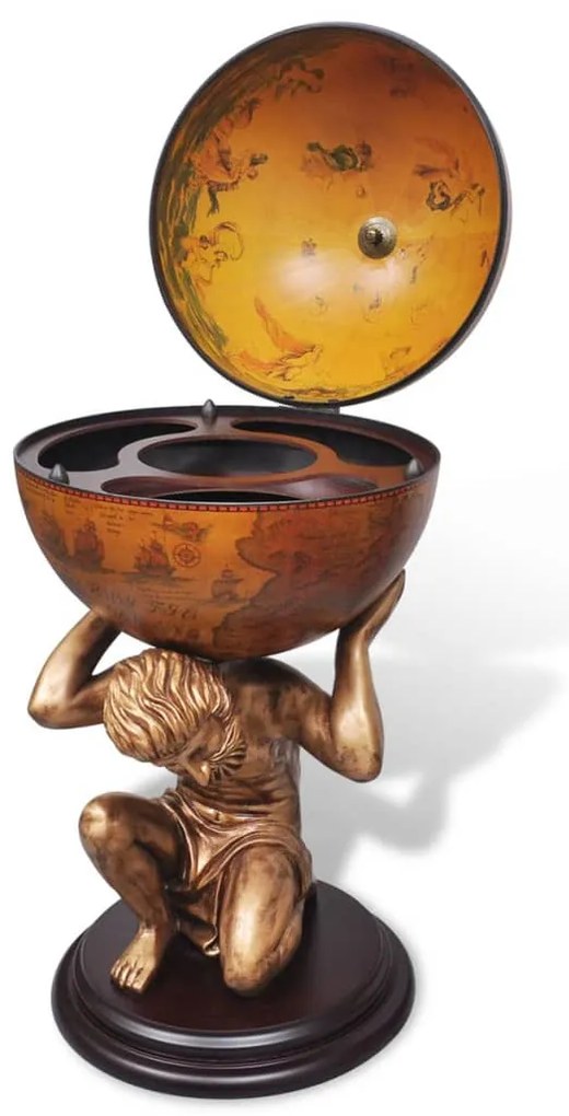 Bar globo terreste para vinho design Atlas 42x42x85 cm