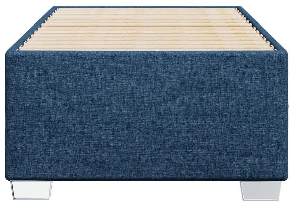 Estrutura de cama sem colchão 90x190 cm tecido azul
