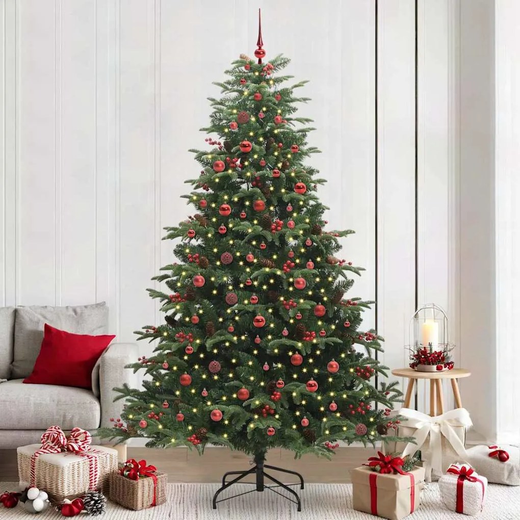 vidaXL Árvore de Natal Artificial Verde 240 cm PVC, Metal e Plástico