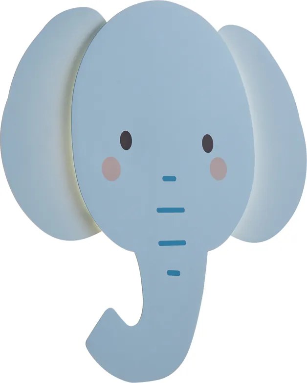 Candeeiro de parede infantil azul com LED regulável em 3 níveis - Ellie the Elephant