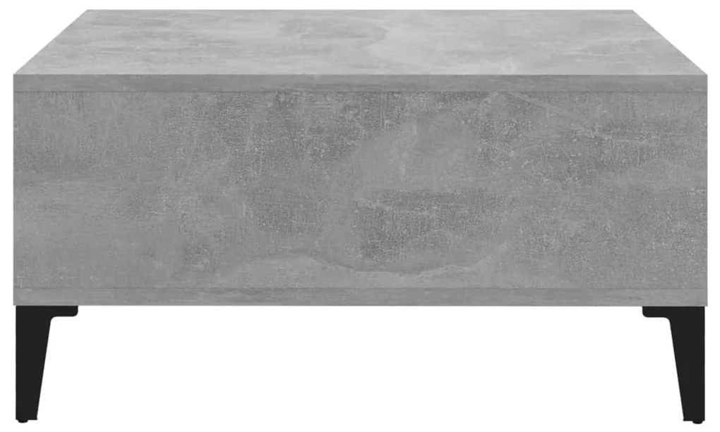 Mesa de centro 60x60x30 cm derivados de madeira cinza cimento