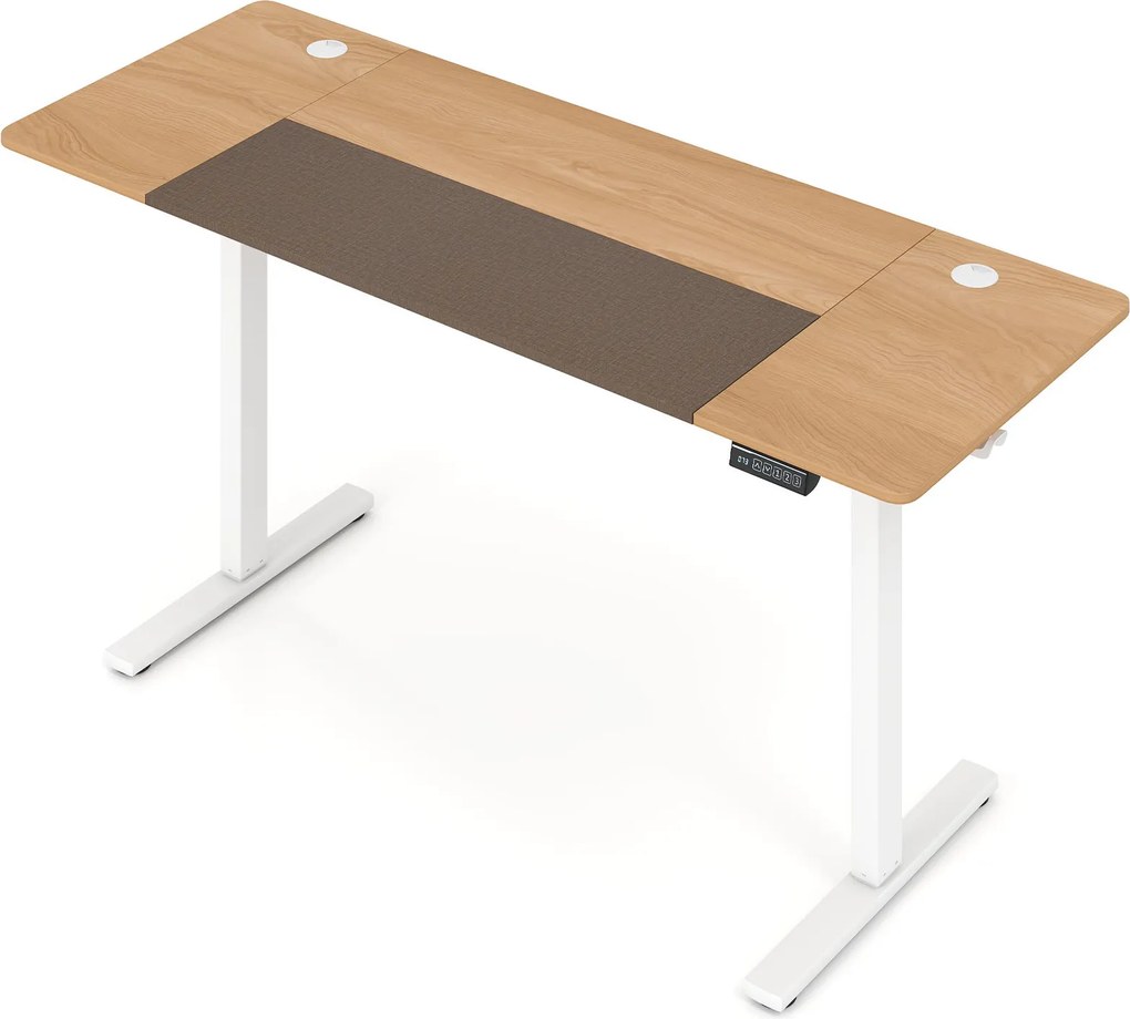 Secretária Elevatória Elétrica, 160 x 60 x 72-118 cm, 3 Alturas Memorizáveis, Natural
