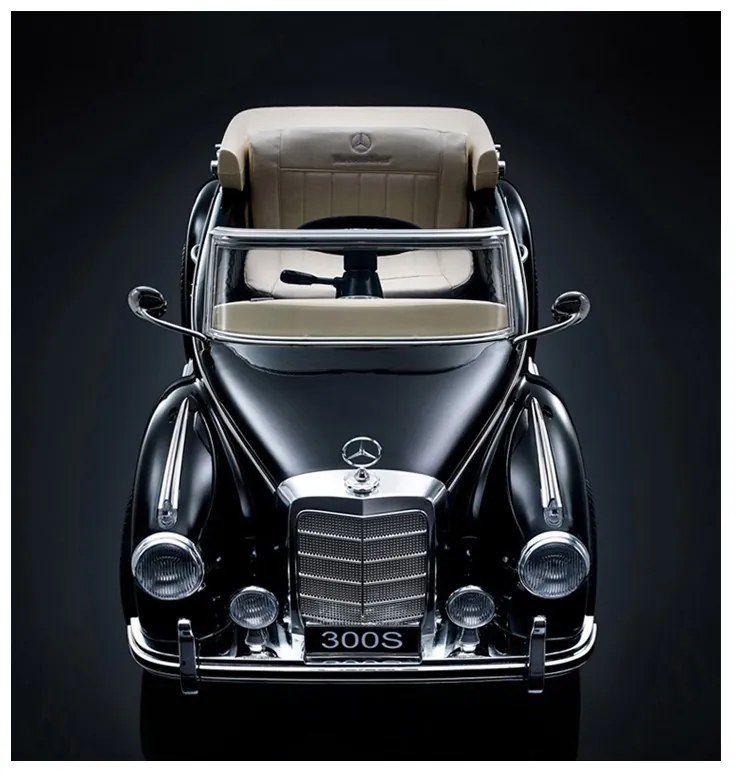 MERCEDES CLÁSSICO 300S CARRO ELÉTRICO INFANTIL 12V PRETO