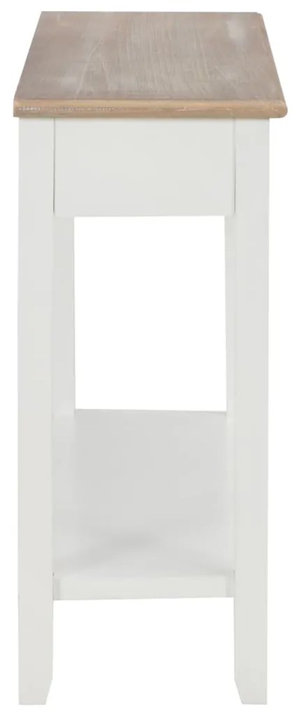 Mesa consola 110x35x80 cm madeira branco
