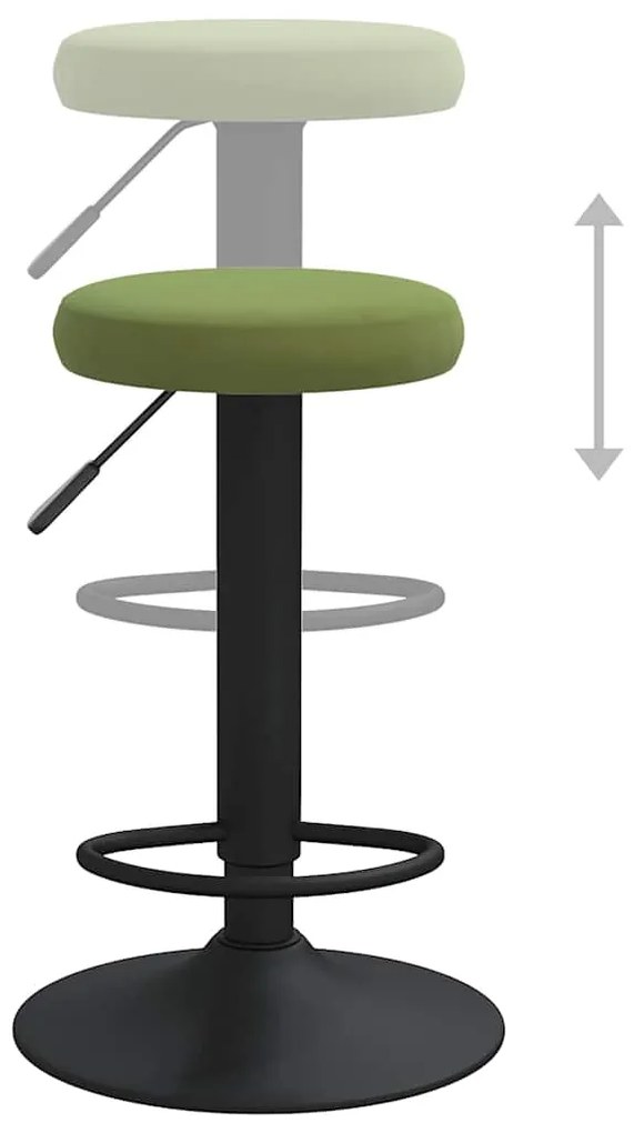 Bancos de bar 2 pcs veludo verde-claro