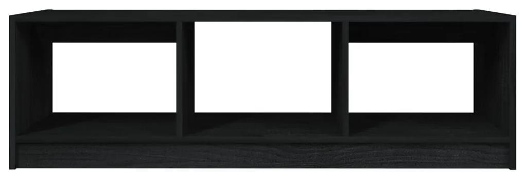 Mesa de centro 110x50x34 cm madeira de pinho maciça preto