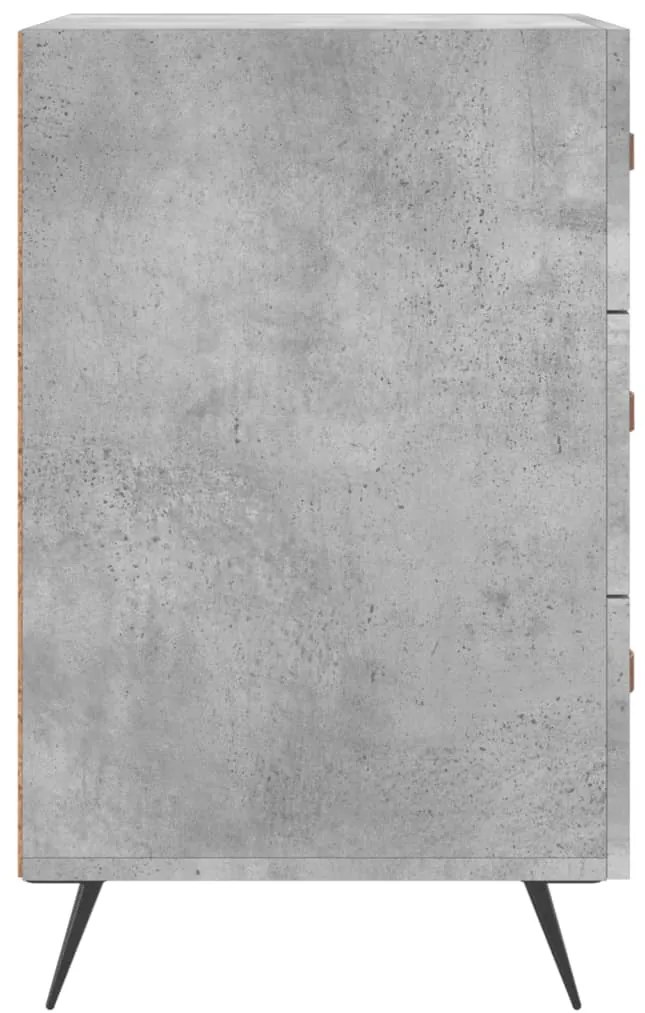 Mesa de cabeceira 40x40x66 cm derivados madeira cinza cimento