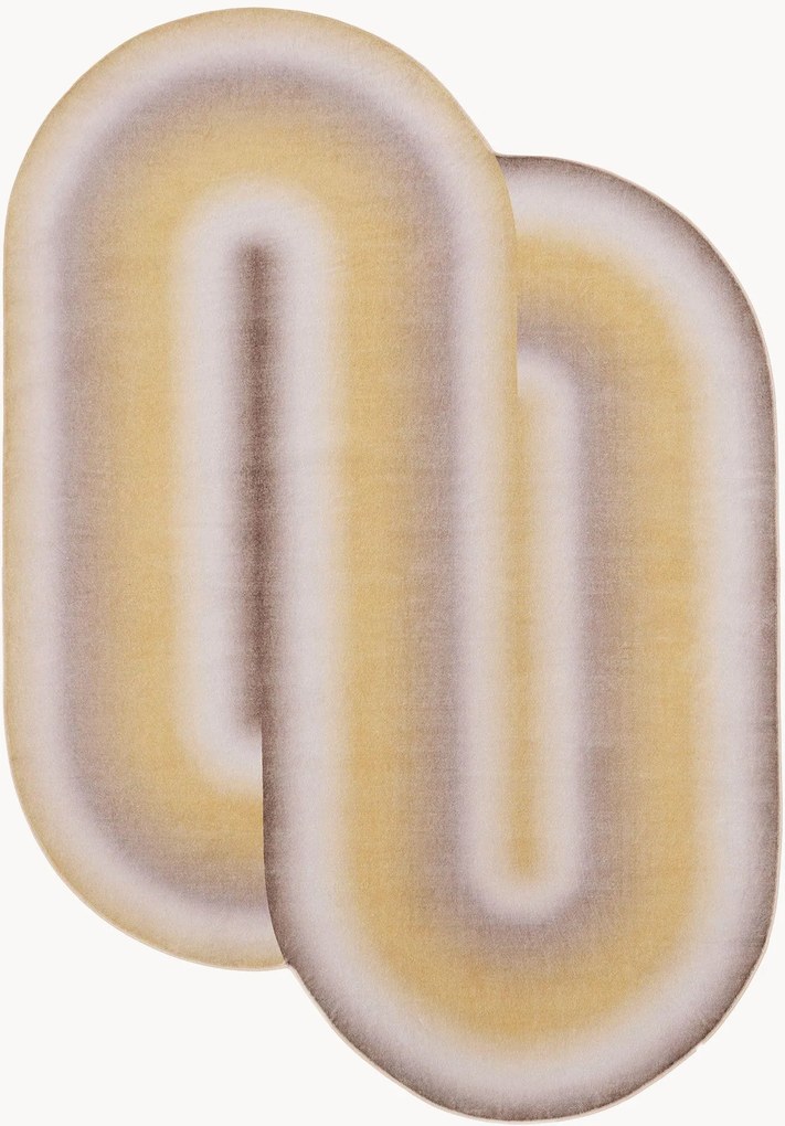 Tapete de pelo curto com forma orgânica Luna