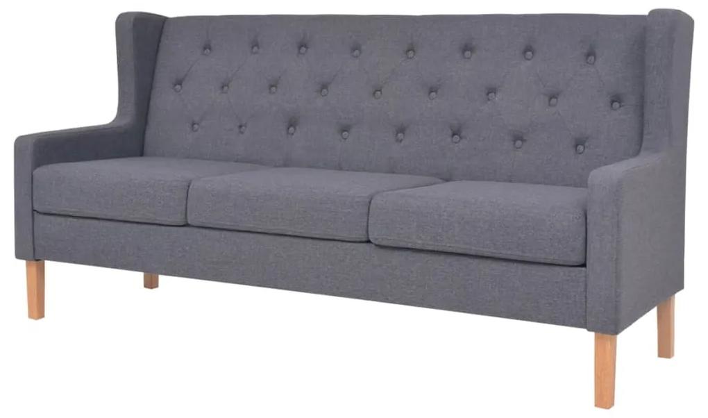 Conjunto de sofás 2 pcs tecido cinzento