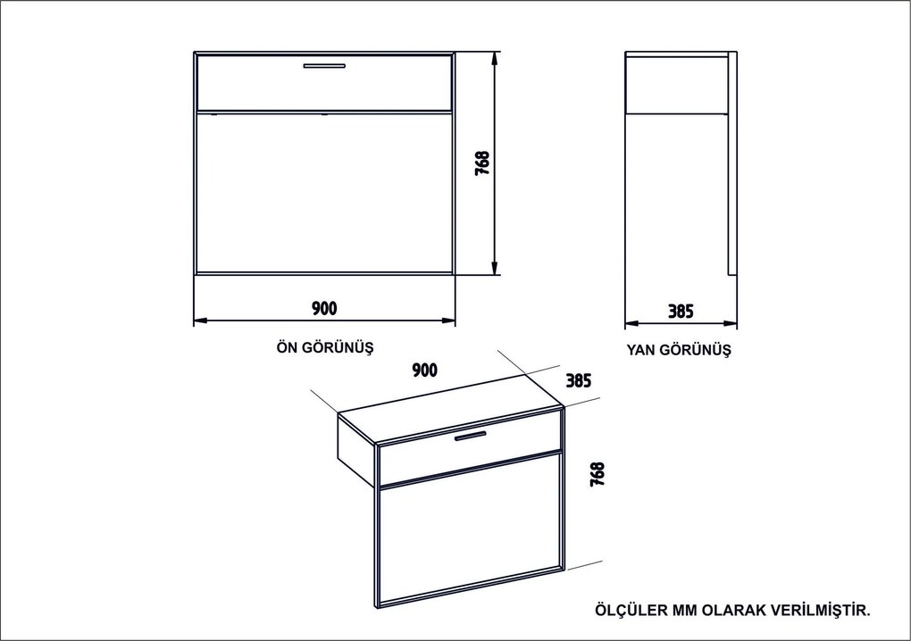 Aparador Polka – Dourado e Branco – 90x76,8x38,5 cm