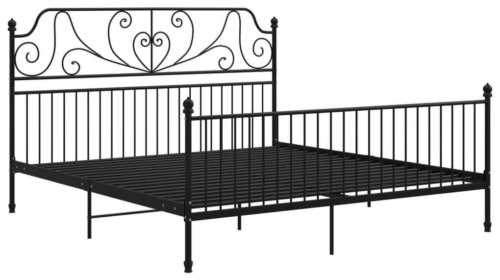 Estrutura de cama 200x200 cm metal preto