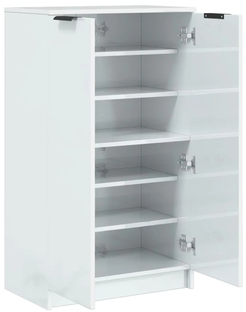 Sapateira 59x35x100 cm derivados de madeira branco brilhante