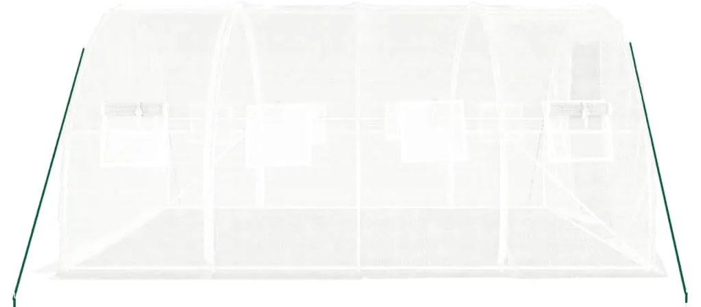 Estufa com estrutura de aço 12 m² 4x3x2 m branco