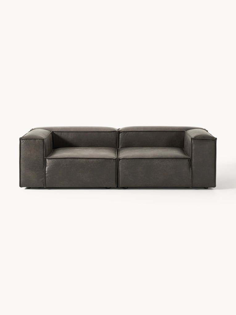 Modular Recycled Leather Sofa Lennon (3-seater)