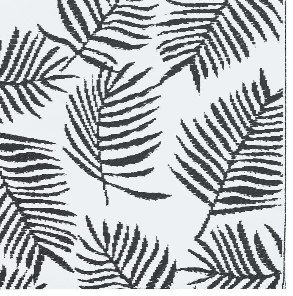 Tapete de exterior 120x180 cm ARAKIL PP branco e preto
