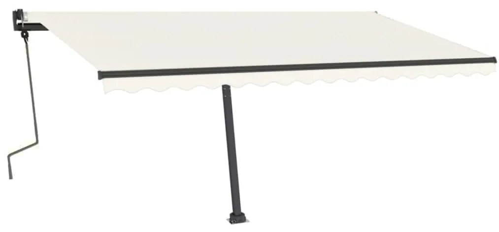 Toldo retrátil manual independente 450x350 cm cor creme