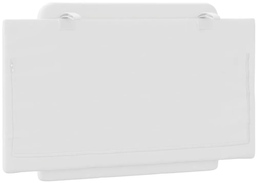 Almofadão de cabeceira 90 cm couro artificial branco