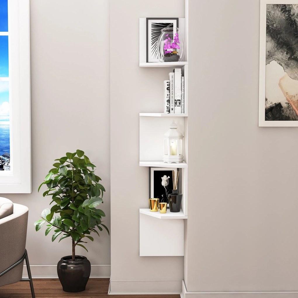 Prateleira de Parede Desaldo – Branco – 29,6 x 29,6 x 155,2 cm