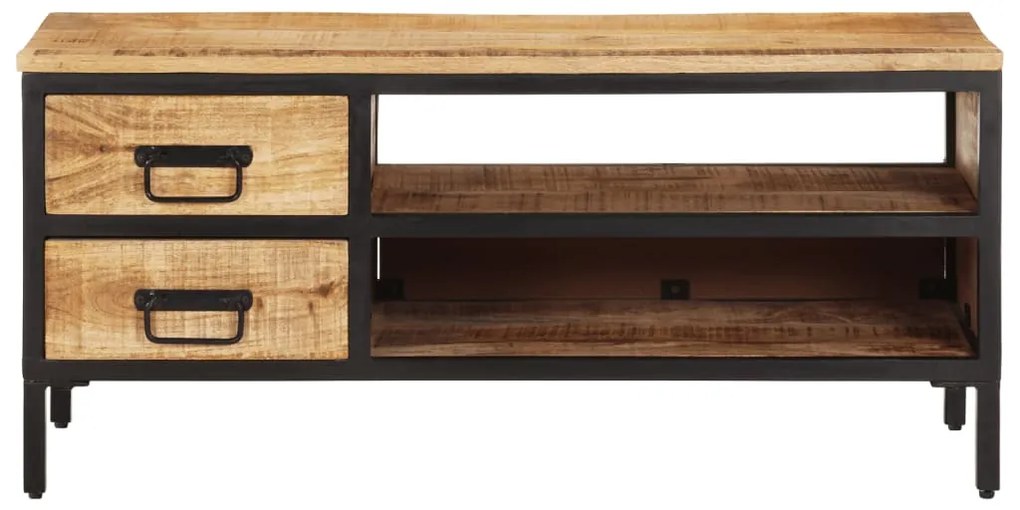 Móvel de TV 90x35x40 cm madeira mangueira áspera maciça
