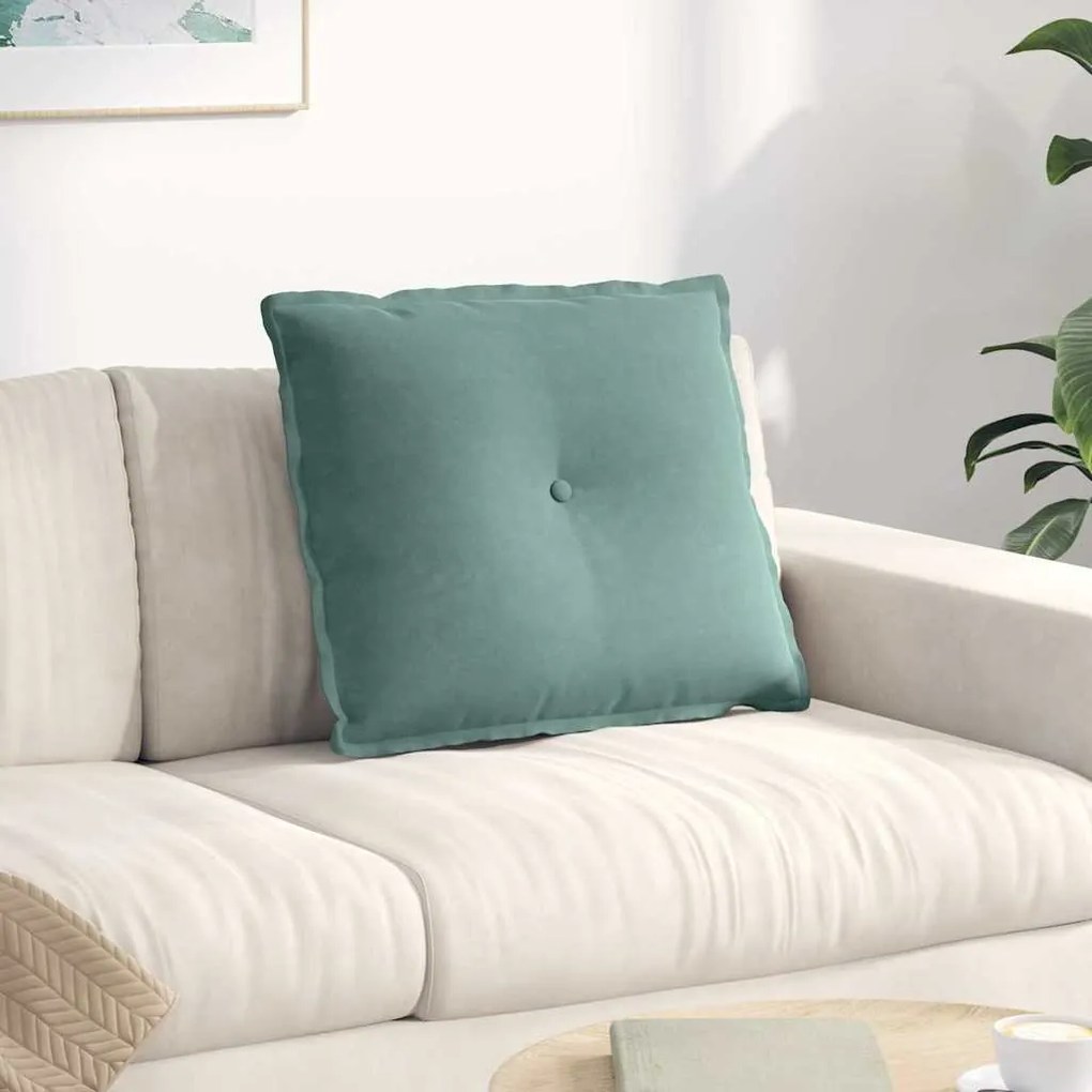 vidaXL Travesseiro para Costas Verde do Mar 60 x 50 cm