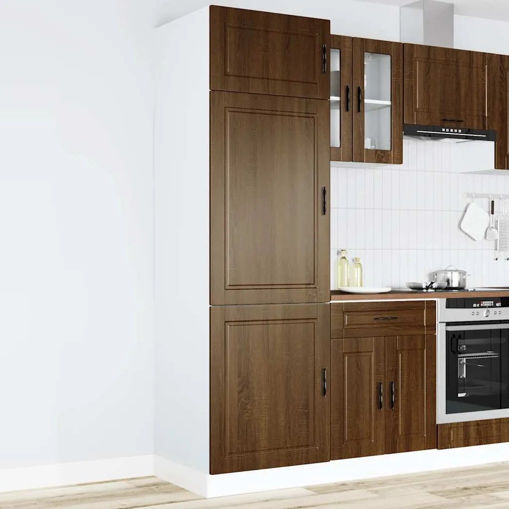 vidaXL Armário de cozinha Porto derivados de madeira carvalho castanho