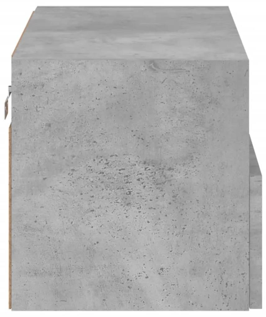 Móvel de parede p/ TV 60x30x30 cm deriv. madeira cinza cimento
