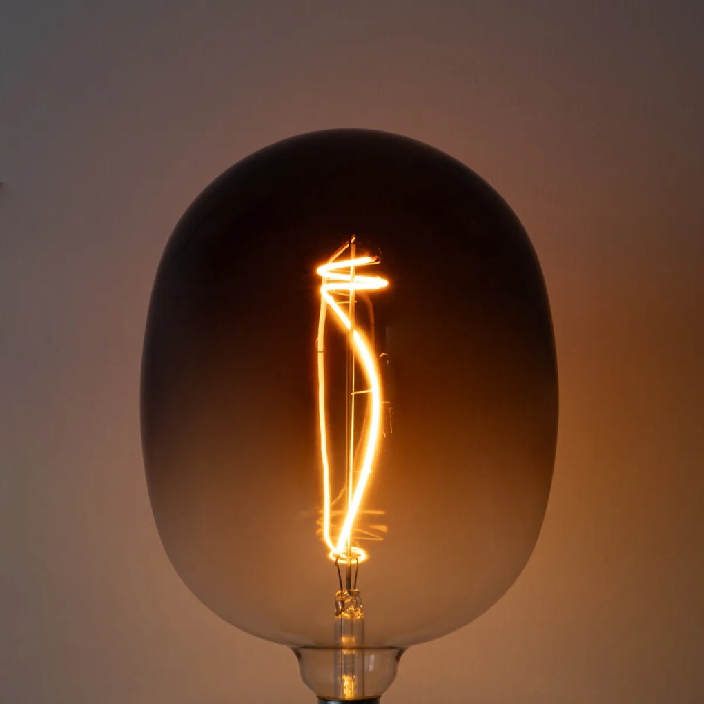 Conjunto de 5 lâmpadas LED E27 reguláveis G170 castanhas 4,9W 130 lm 1800K