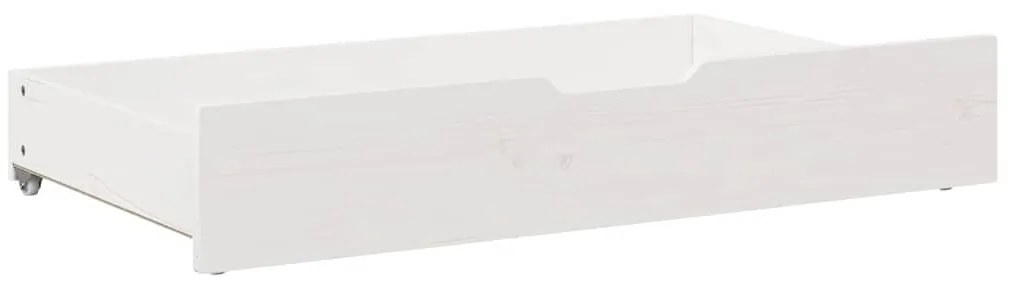 Gavetas para cama 2 pcs 95x55x17 cm pinho maciço branco