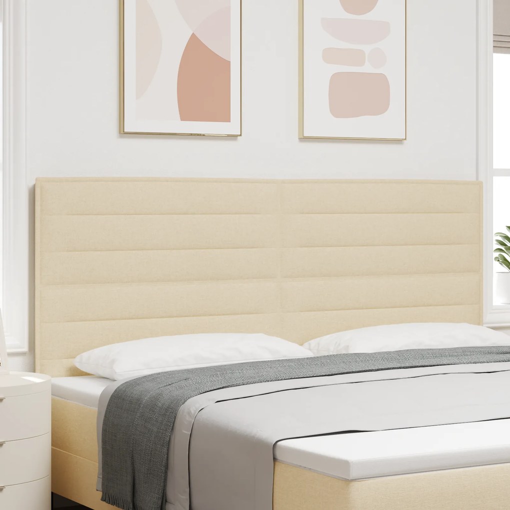 Cabeceira Design Lines Creme 200 cm Tecido