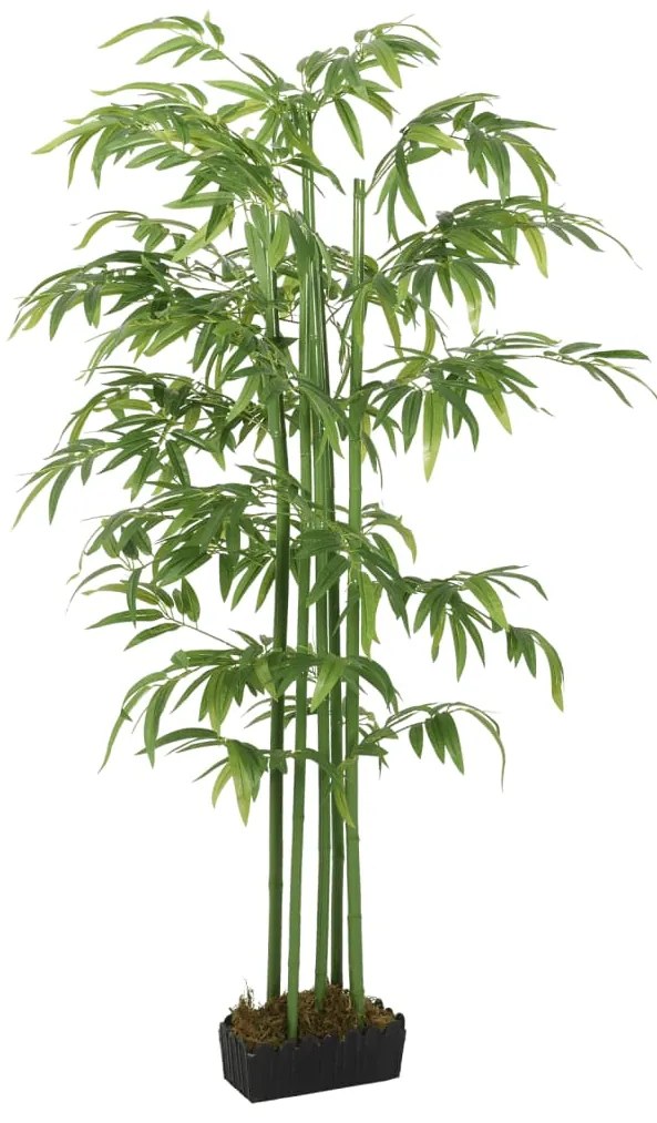 vidaXL Árvore de bambu artificial 576 folhas 150 cm verde