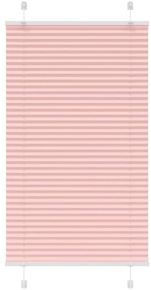 vidaXL Rosa Plissada Cega 75x150 cm Largura Tecido 74,4 cm Poliéster