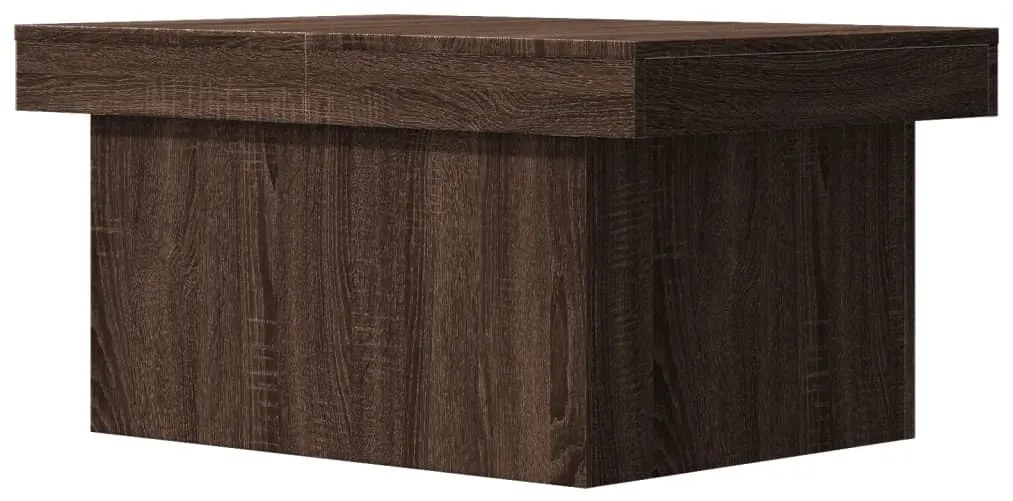 Mesa de centro 80x55x40 cm derivados madeira carvalho castanho