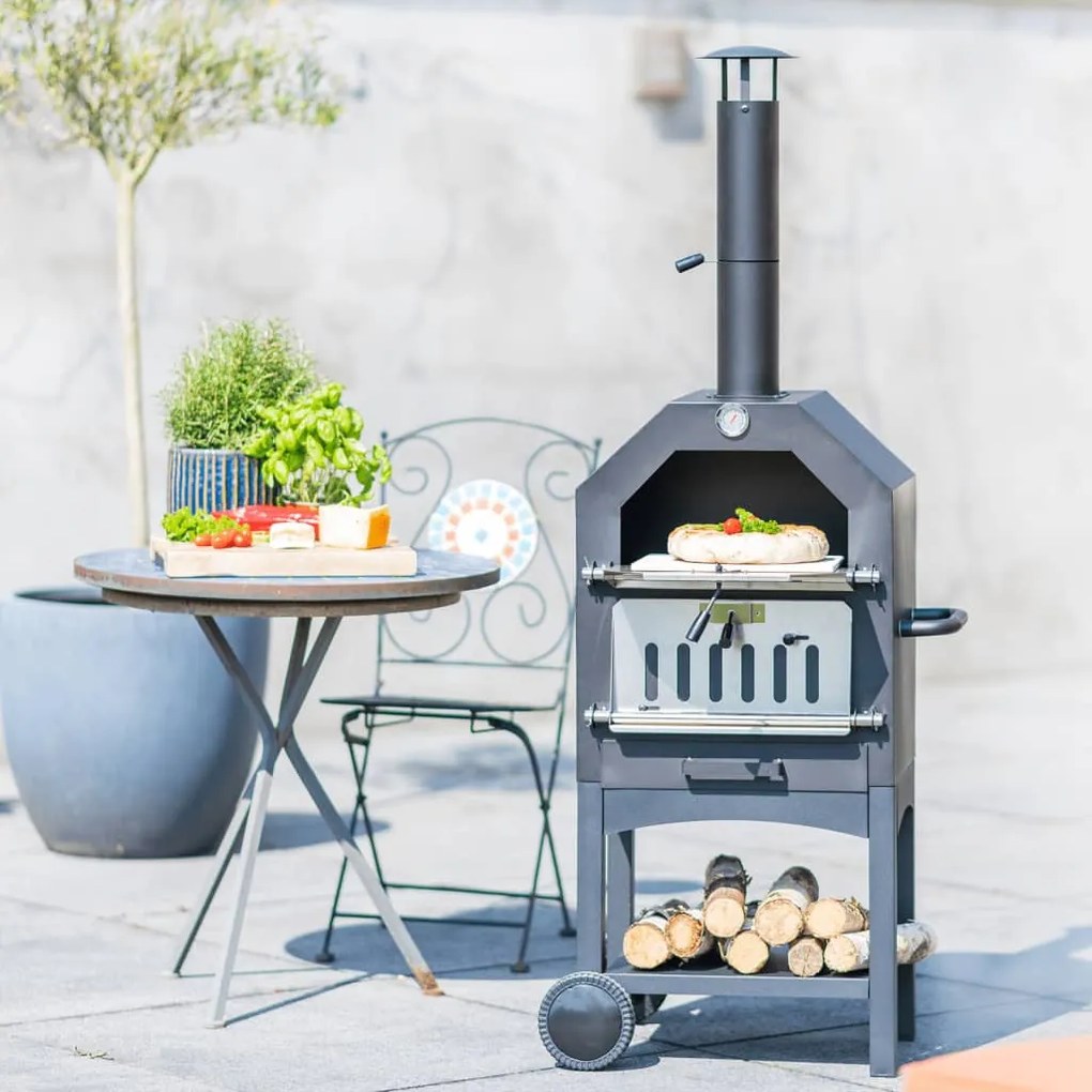 411814 RedFire Forno para pizas de exterior "Lorenzo" preto LOR17