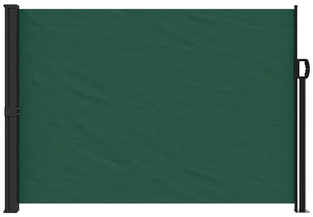 Toldo lateral retrátil 140x500 cm verde-escuro