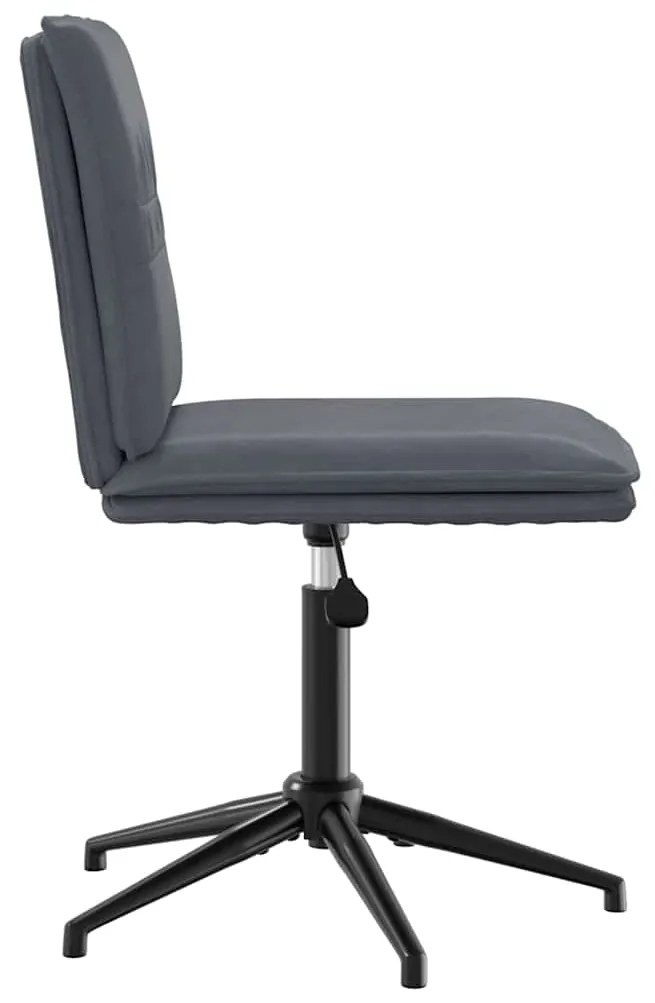Cadeiras de jantar 2 pcs veludo cinzento-escuro