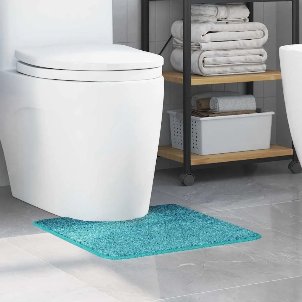 Tapete de Banho U-Shaped Turquesa 50x50 cm Polipropileno Antiderrapante
