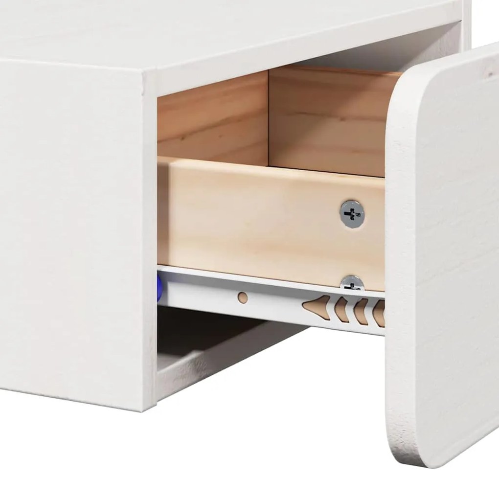 Mesa de Cabeceira Montada na Parede Branco 39 x 34 x 16.5 cm