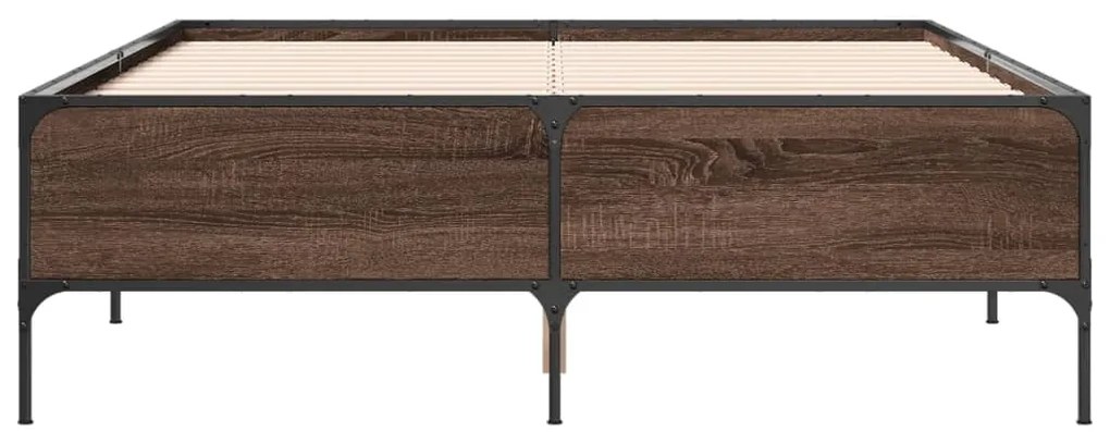 Estrutura de cama 160x200cm derivados madeira/metal