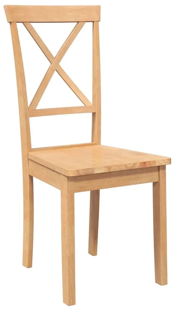 Cadeiras de jantar 2 pcs madeira de seringueira maciça