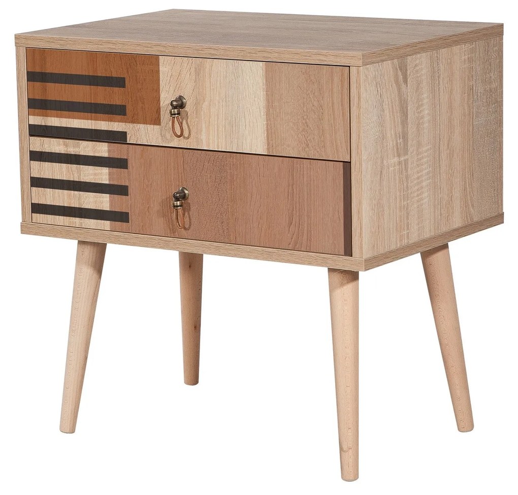 Mesa de Cabeceira City Two – Multicolor – 60x61x40 cm