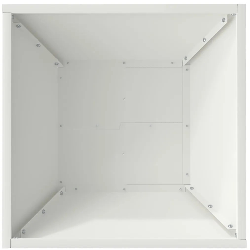 Vasos de Jardim - 5 Peças Brancas (40x40x15 cm) em Plástico