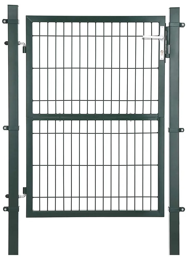 Portão de jardim 106 x 125 cm (C x A) em aço galvanizado Verde