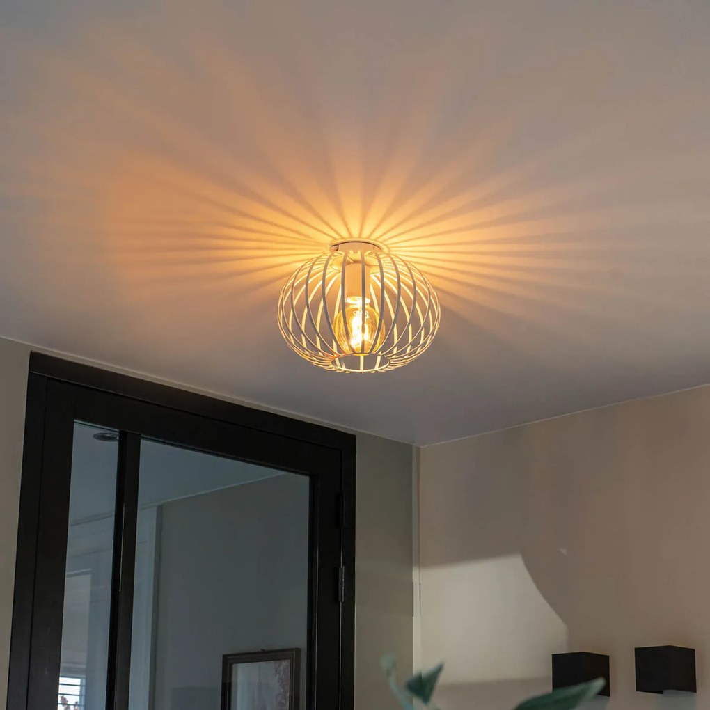 Candeeiro de teto design branco 30 cm - Johanna