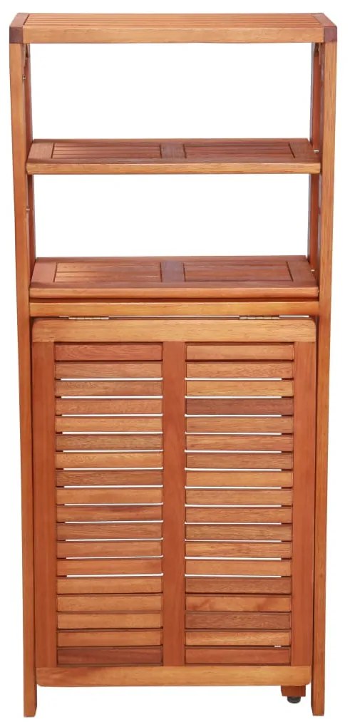 3 pcs conjunto de bistrô dobrável madeira de acácia maciça