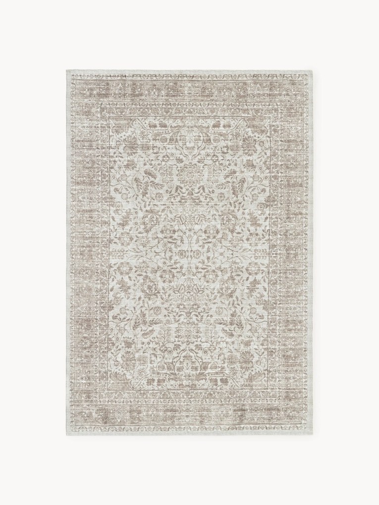 Tapete tecido à mão para interior e exterior com padrão vintage Tiara