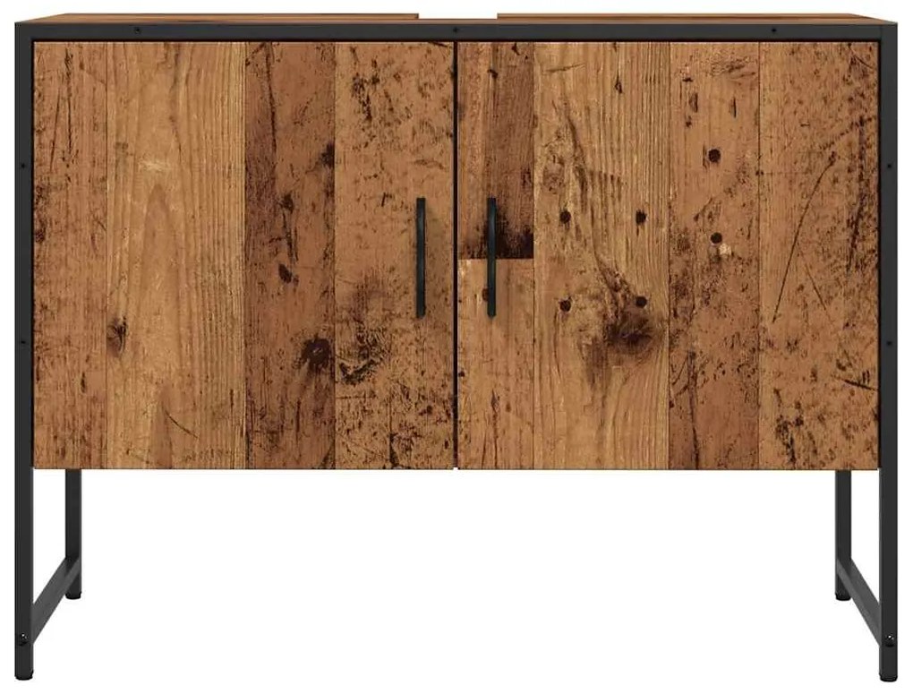 Armário lavatório WC 80x33x60cm derivados madeira madeira velha