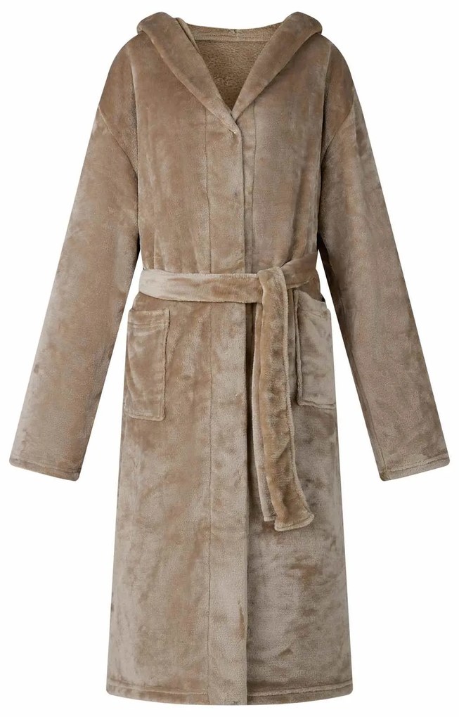 vidaXL Roupão com Capuz Camelo xl Flanela