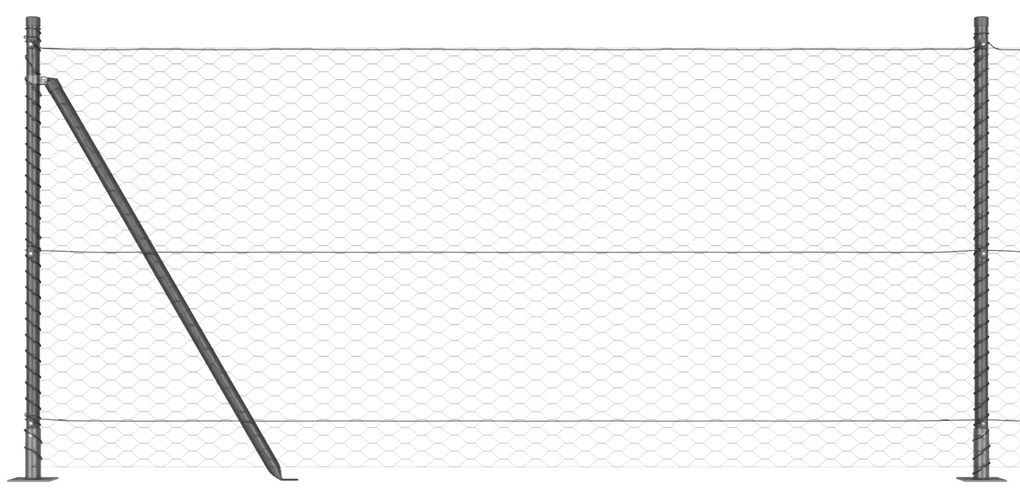 Cerca Hexagonal Cinza 1x100 m de Aço